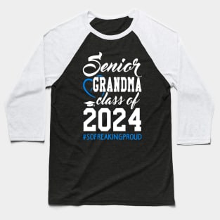 Class of 2024 Grandmother Senior Gifts Funny Senior Grandma Baseball T-Shirt